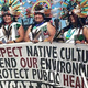 The battle over the Dakota Access Pipeline has drew thousands of Native Americans and activists to North Dakota to camp and demonstrate. (Credit: Michelle Zacarias/People's World)